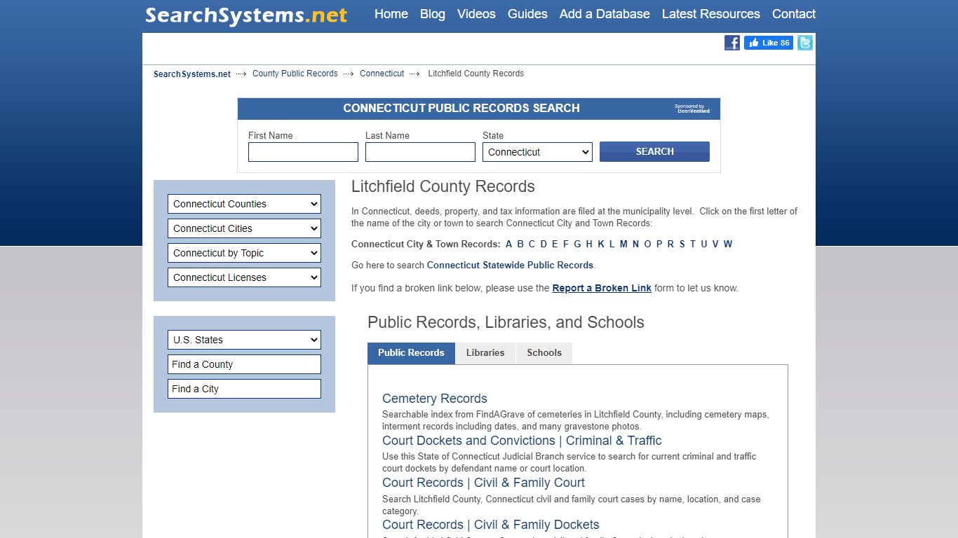 Litchfield County Criminal and Public Records